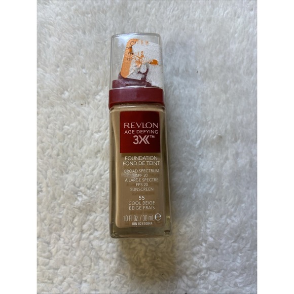 Revlon Age Defying 3X Foundation SPF 20 Cool Beige 55 1 fl oz New - Picture 1 of 6